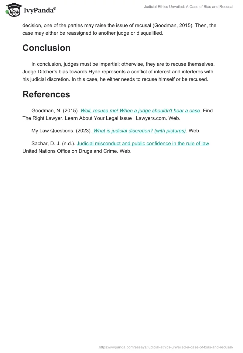 Judicial Ethics Unveiled: A Case of Bias and Recusal. Page 2