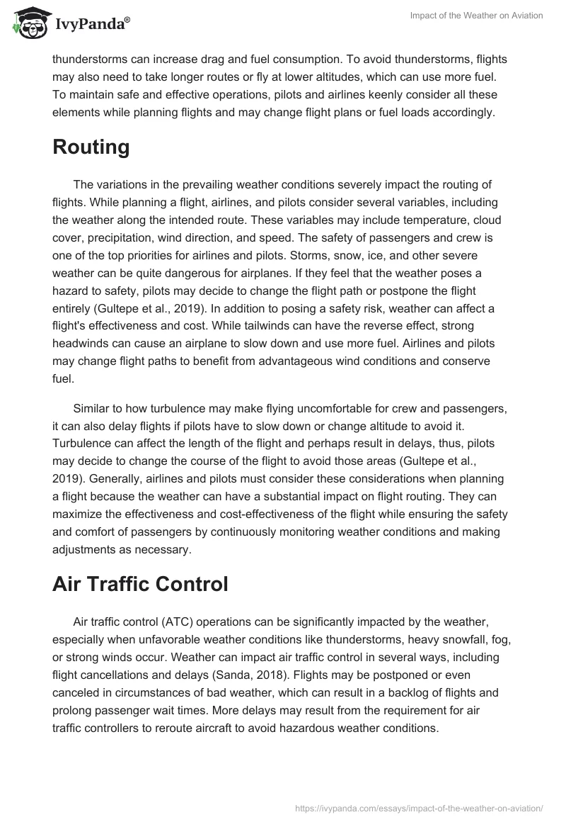 Impact of the Weather on Aviation. Page 3