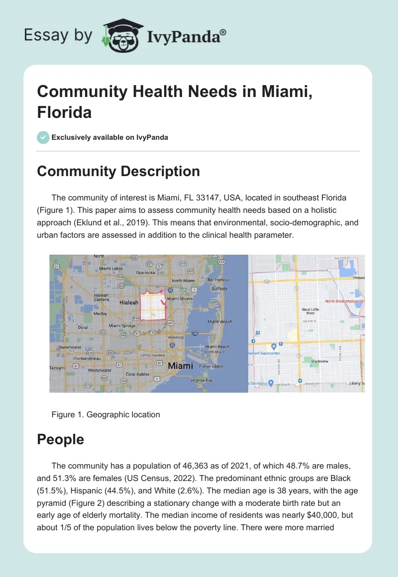 Community Health Needs in Miami, Florida. Page 1