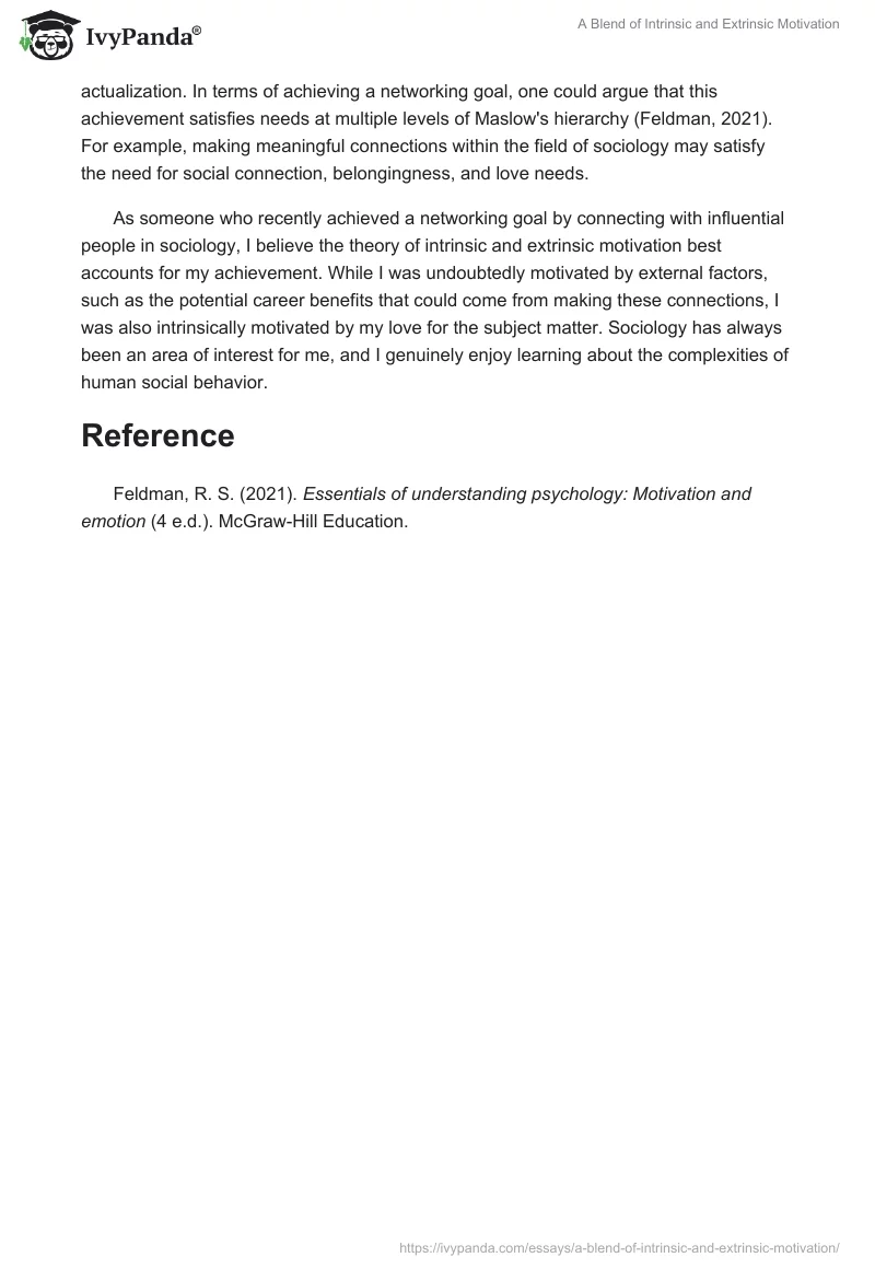 A Blend of Intrinsic and Extrinsic Motivation. Page 2