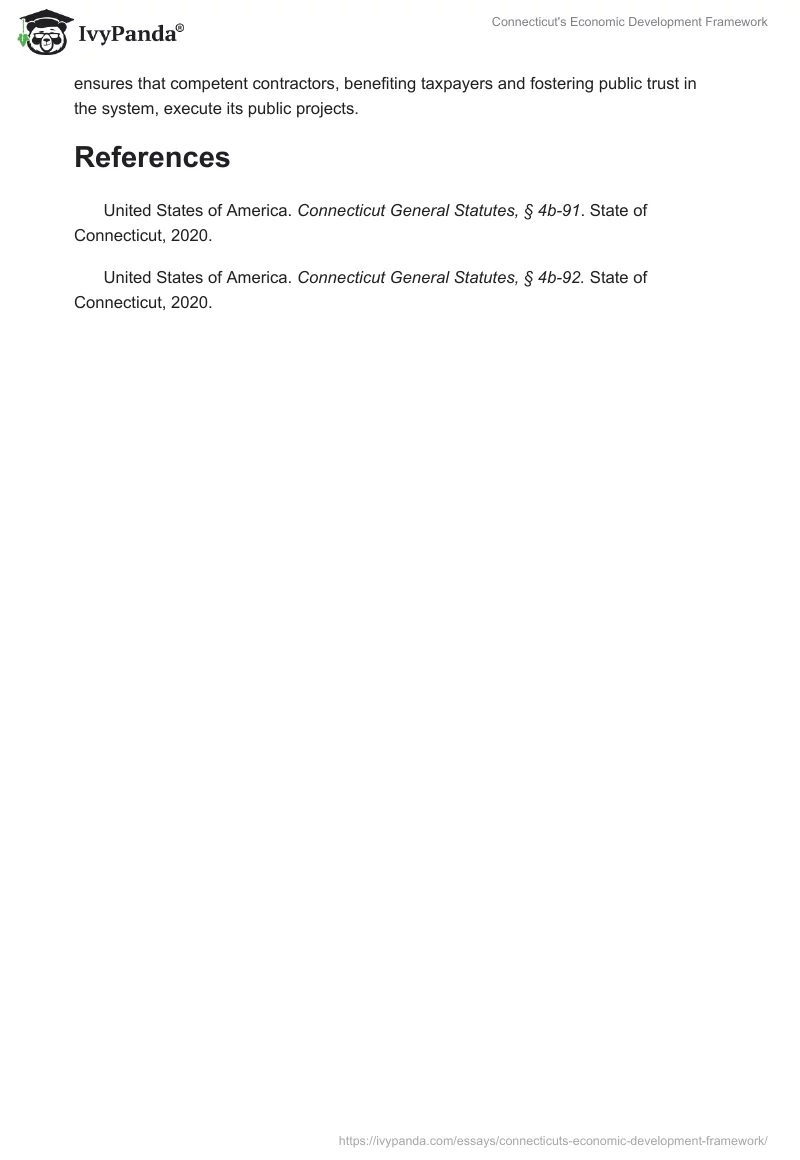 Connecticut's Economic Development Framework. Page 3