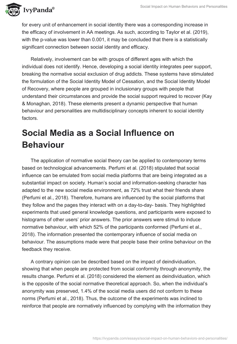 Social Impact on Human Behaviors and Personalities. Page 4