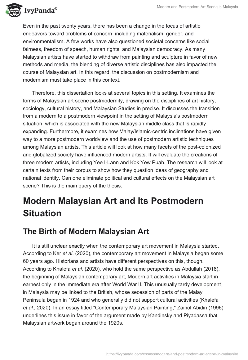 Modern and Postmodern Art Scene in Malaysia. Page 4