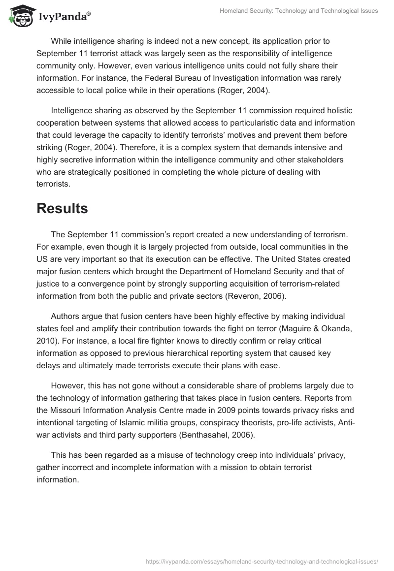 Homeland Security: Technology and Technological Issues. Page 4