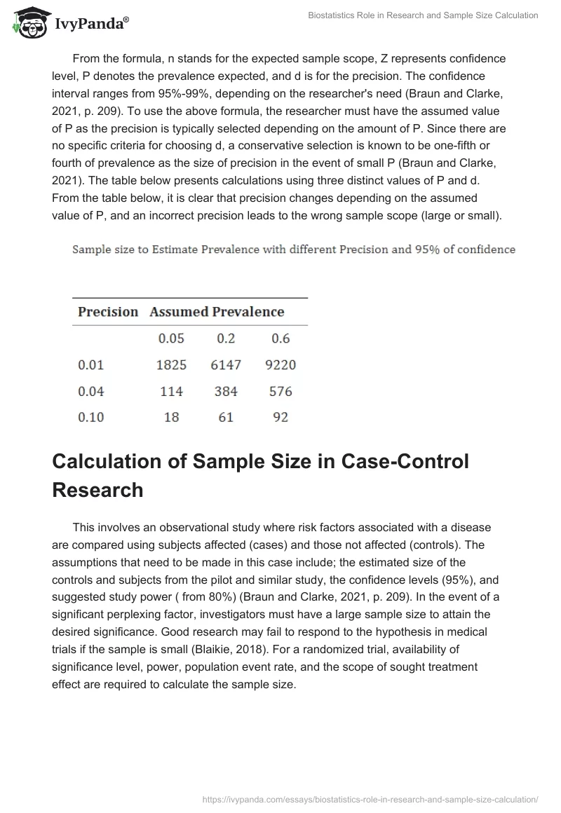 Biostatistics Role in Research and Sample Size Calculation. Page 4
