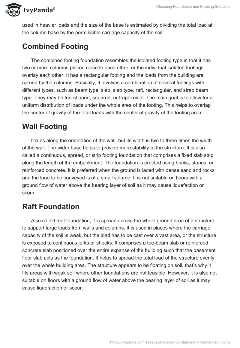 Choosing Foundation and Framing Solutions. Page 2