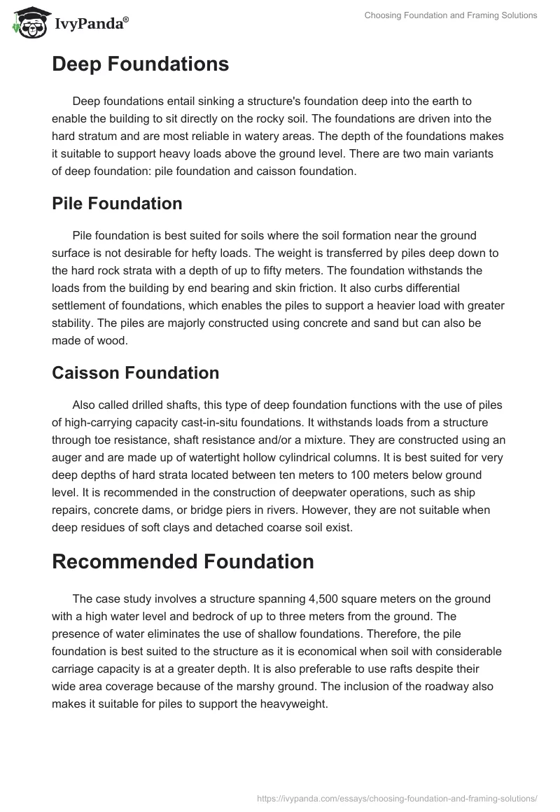 Choosing Foundation and Framing Solutions. Page 3