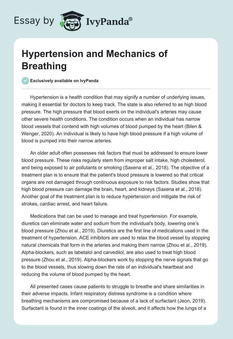 Hypertension and Mechanics of Breathing. Page 1
