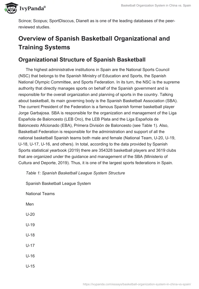 Basketball Organization System in China vs. Spain. Page 3