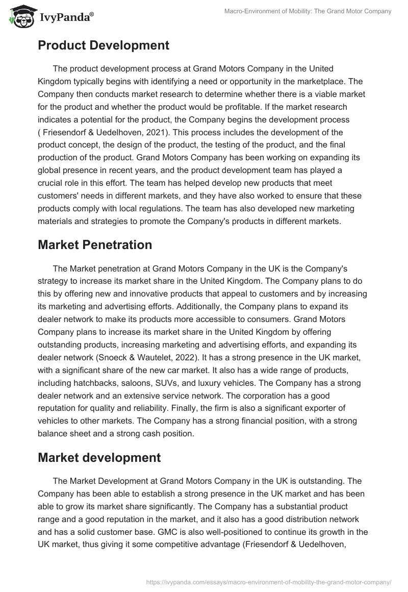 Macro-Environment of Mobility: The Grand Motor Company. Page 5