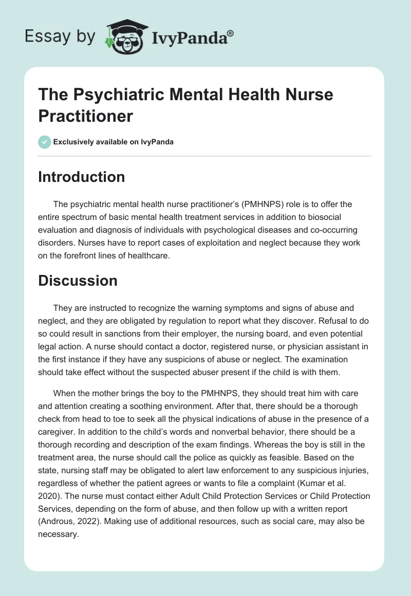 The Psychiatric Mental Health Nurse Practitioner. Page 1
