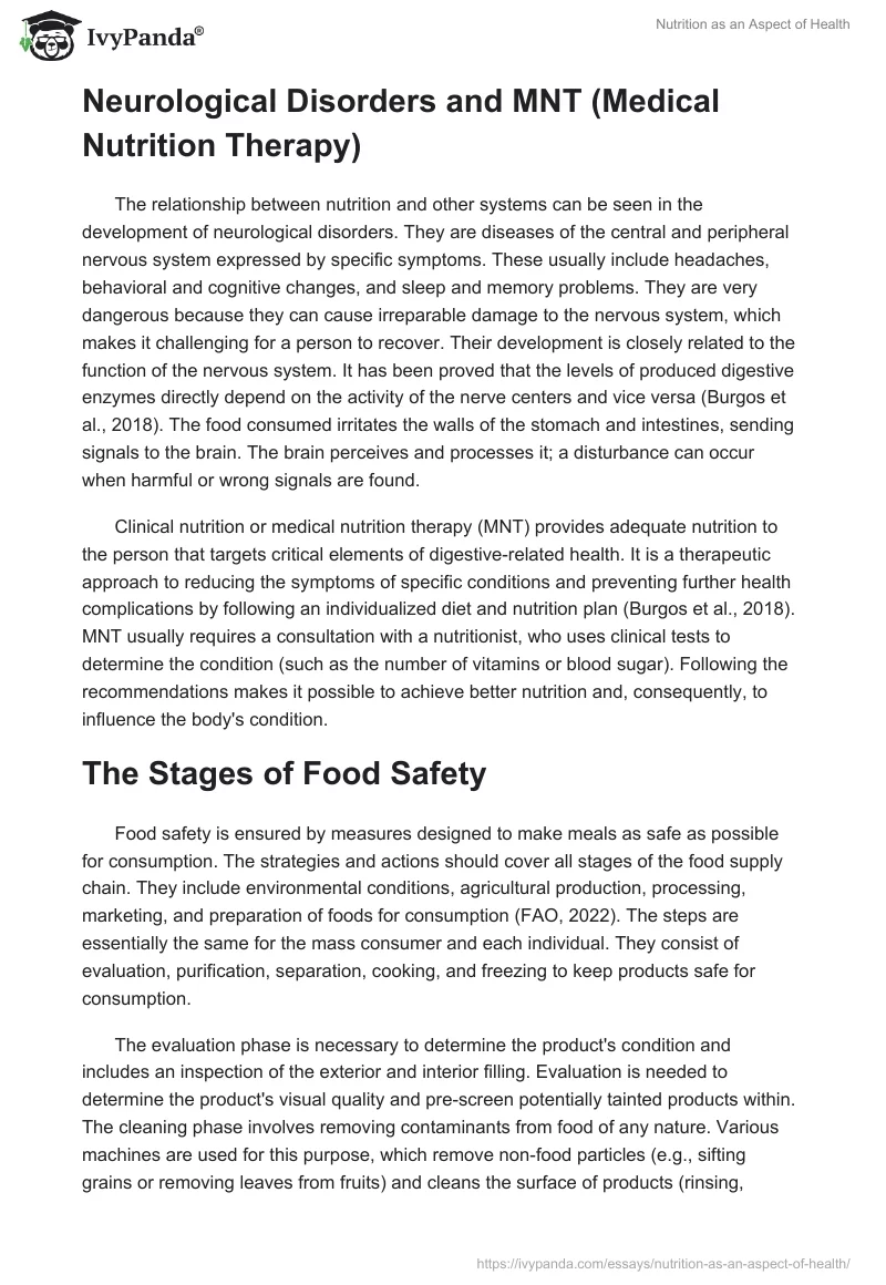 Nutrition as an Aspect of Health. Page 4
