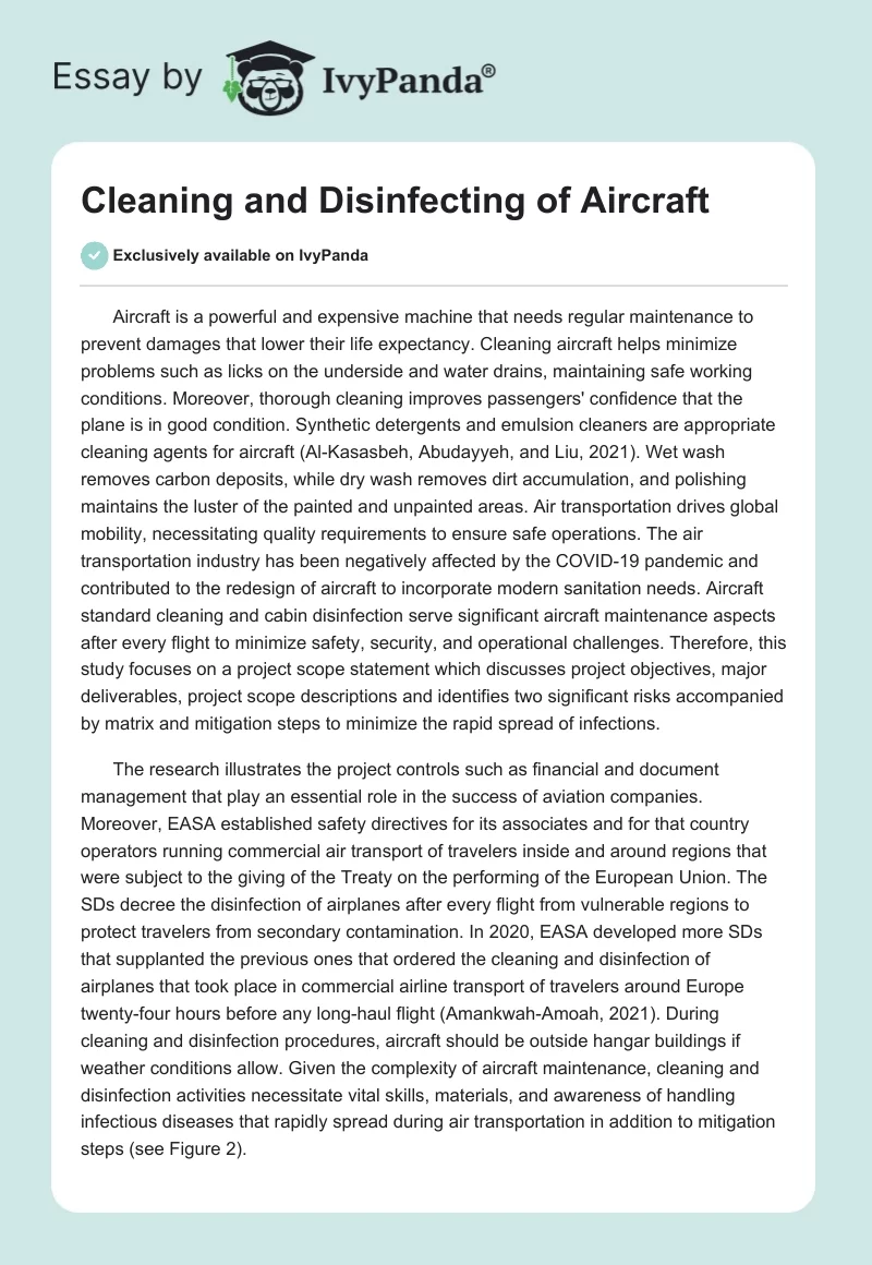Cleaning and Disinfecting of Aircraft. Page 1