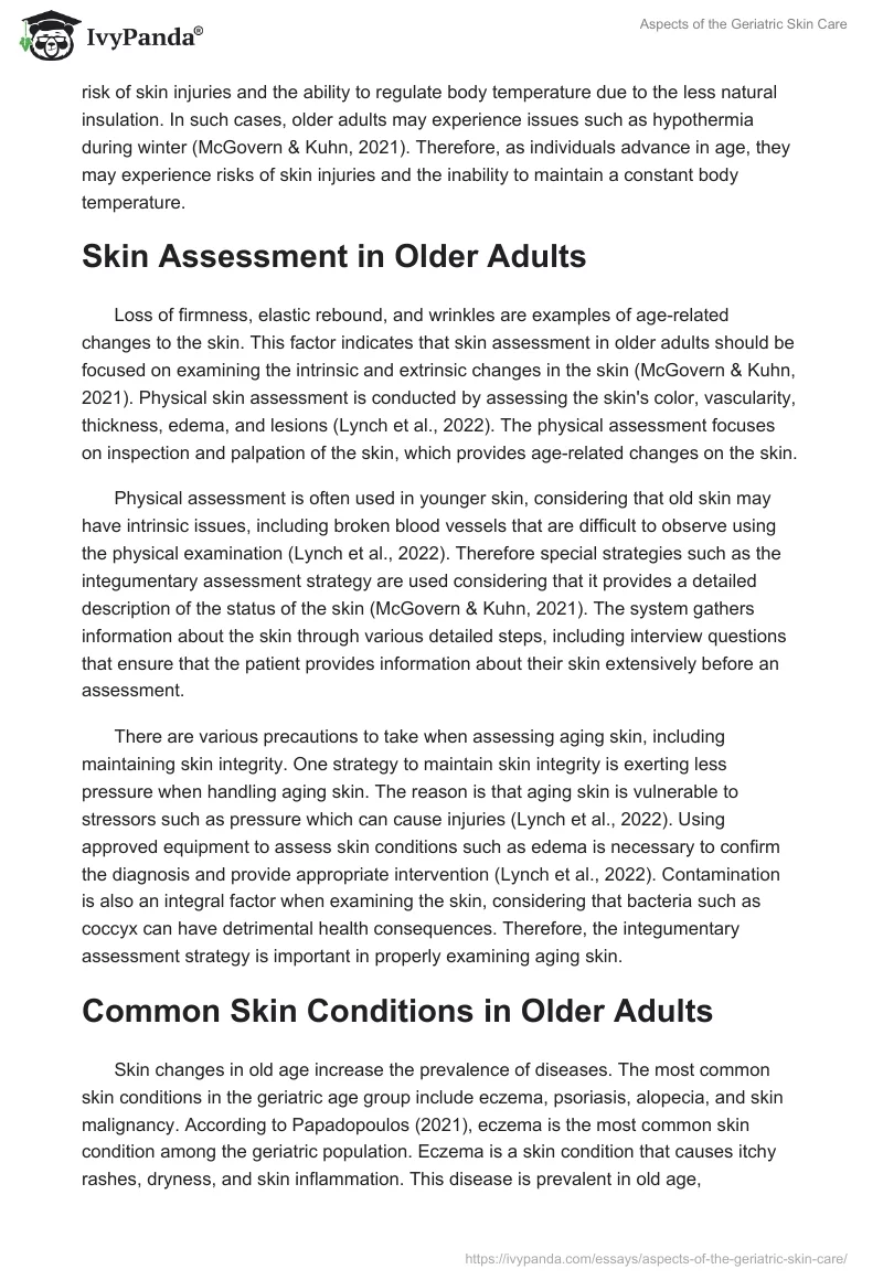 Aspects of the Geriatric Skin Care. Page 2