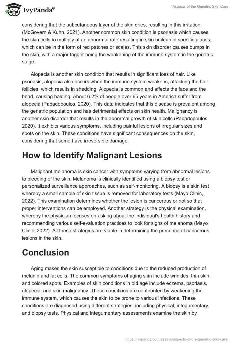 Aspects of the Geriatric Skin Care. Page 3