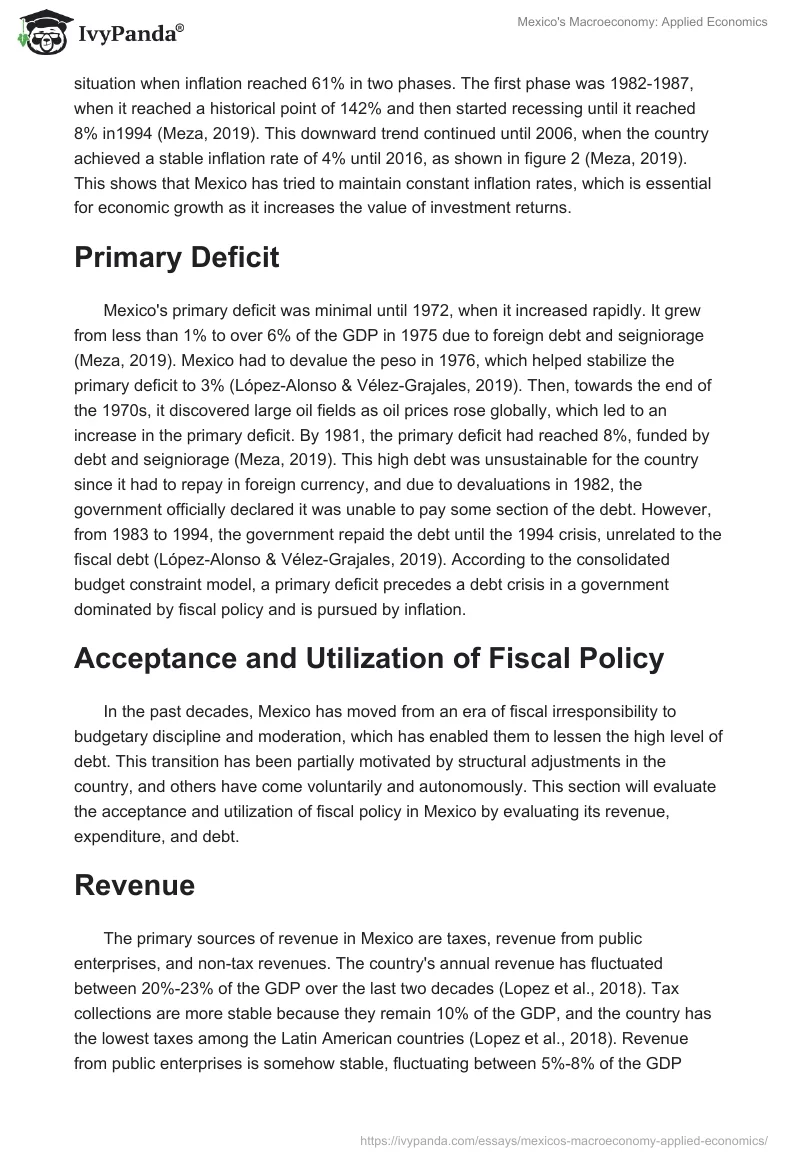 Mexico's Macroeconomy: Applied Economics. Page 2