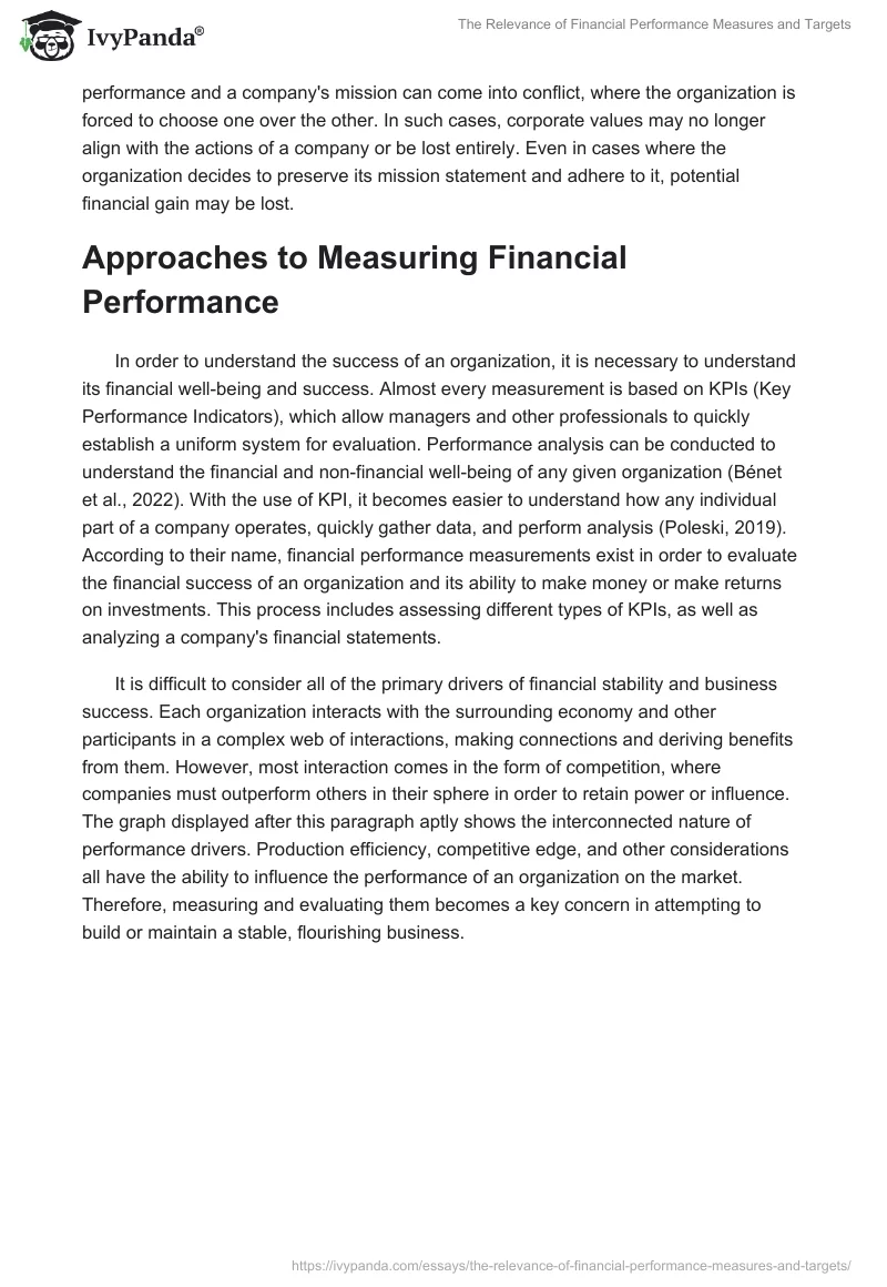 The Relevance of Financial Performance Measures and Targets. Page 2