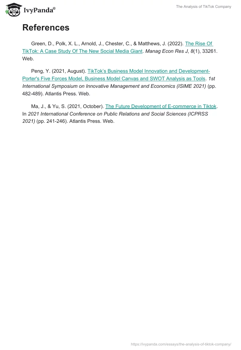 The Analysis of TikTok Company. Page 4