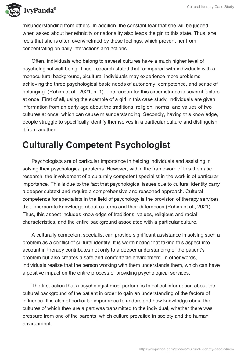 Cultural Identity Case Study. Page 4