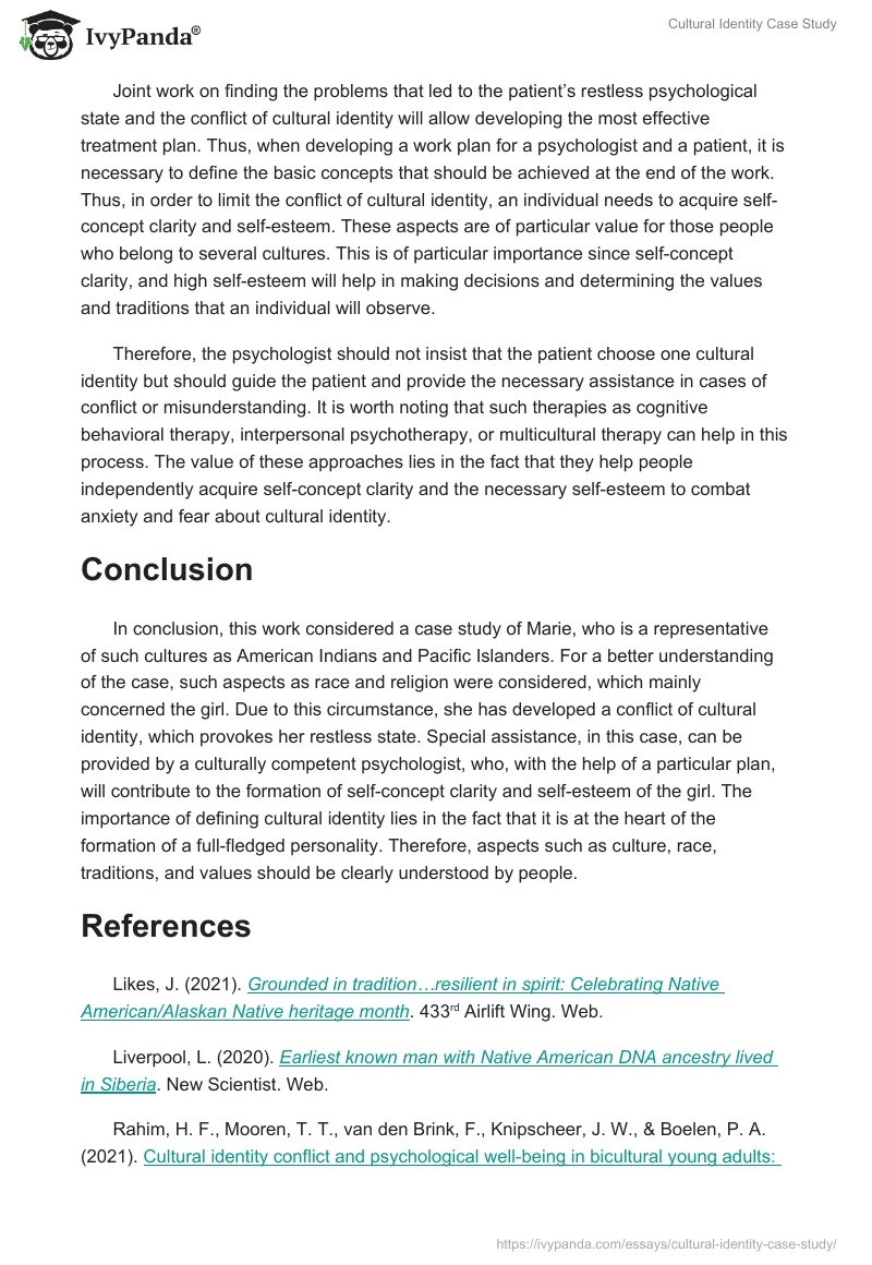 Cultural Identity Case Study. Page 5