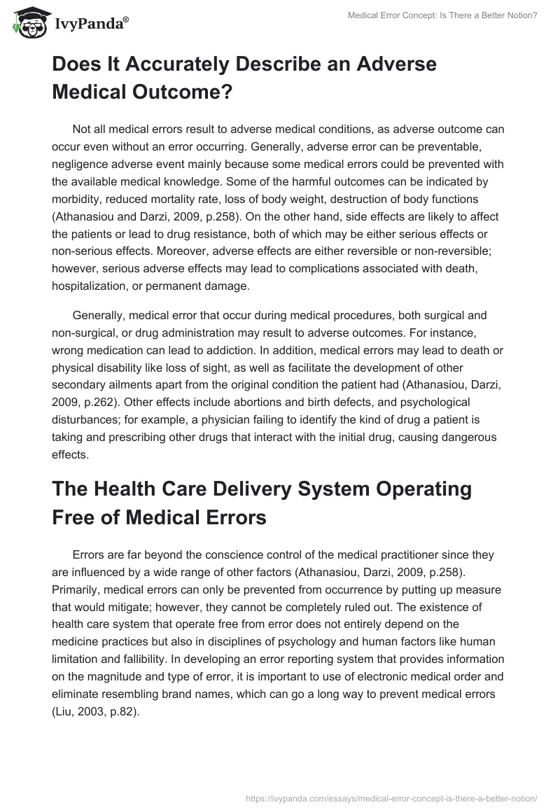 Medical Error Concept: Is There a Better Notion?. Page 3