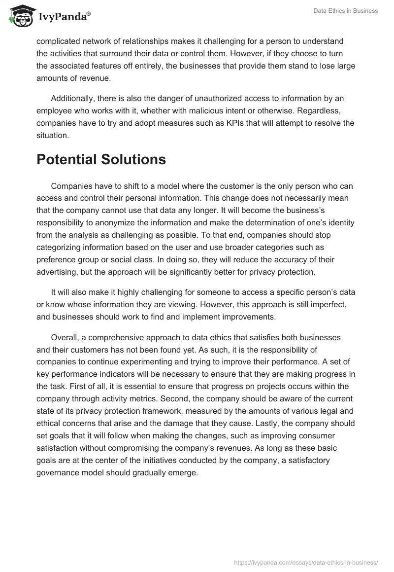 Data Ethics in Business. Page 2