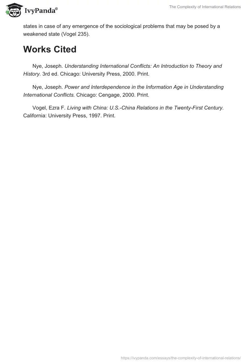 The Complexity of International Relations. Page 3