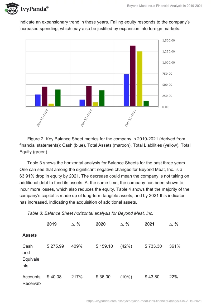 Beyond Meat Inc.'s Financial Analysis in 2019-2021. Page 4