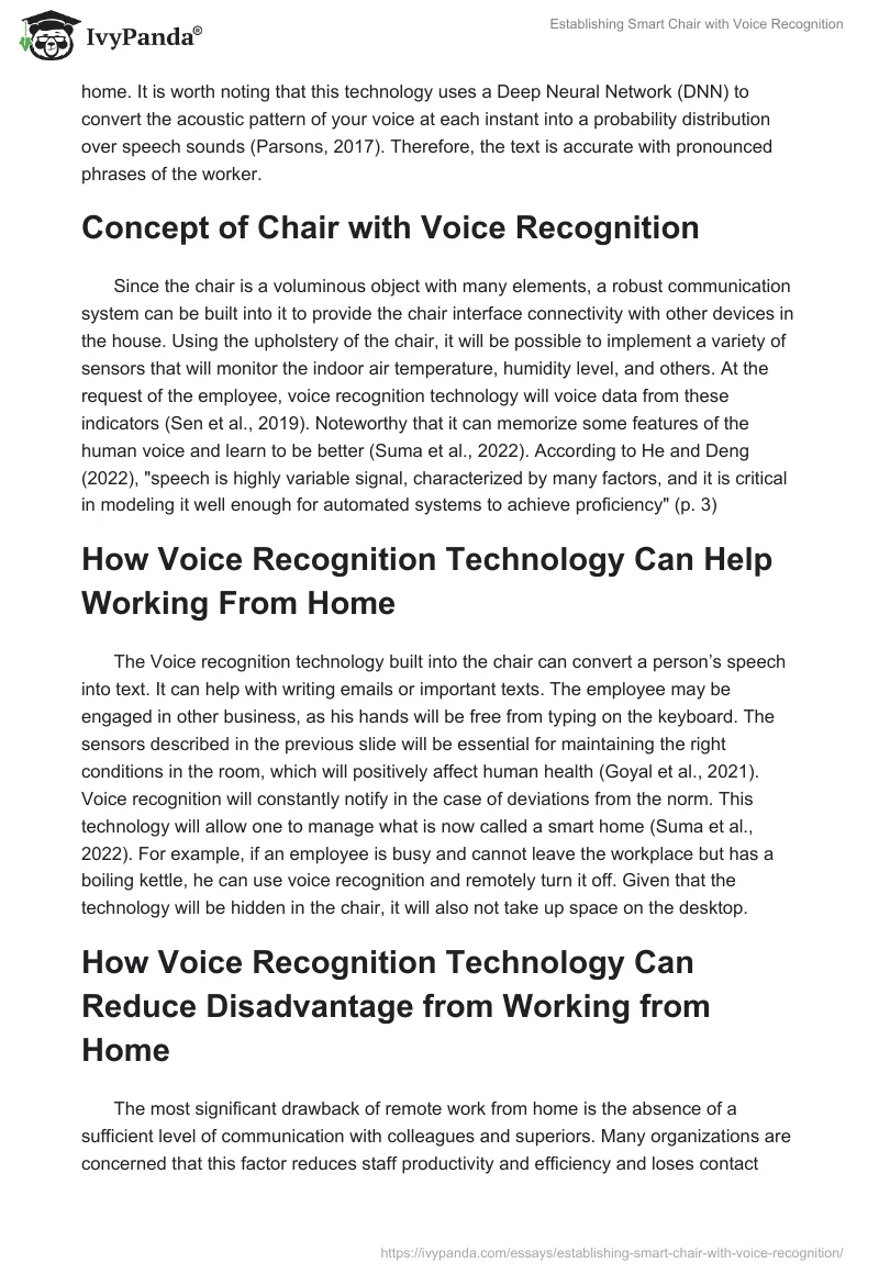 Establishing Smart Chair with Voice Recognition. Page 2