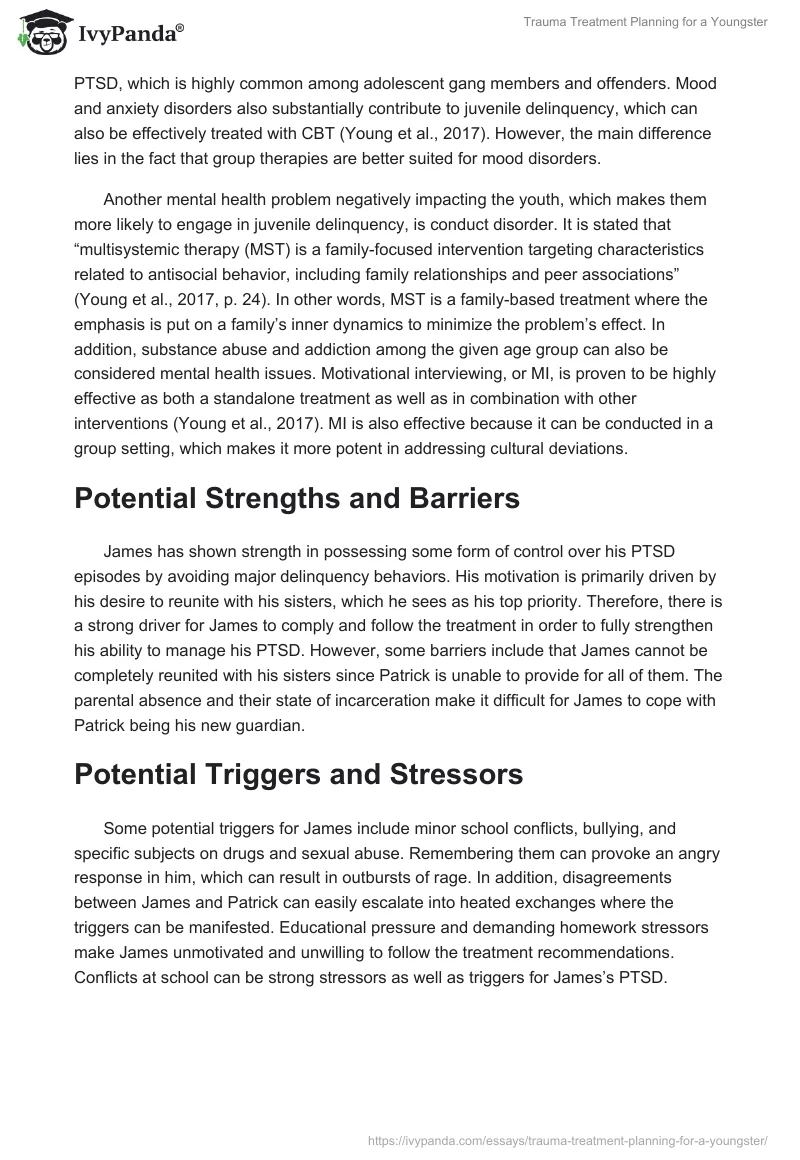 Trauma Treatment Planning for a Youngster. Page 4