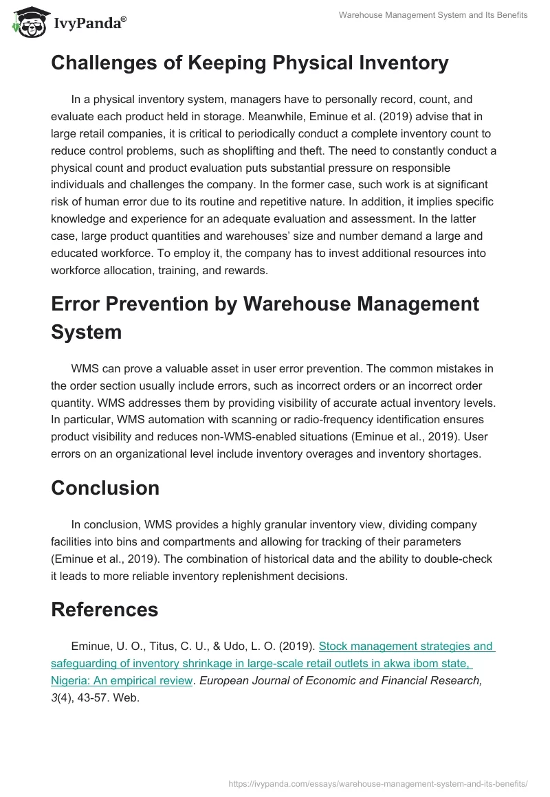 Warehouse Management System and Its Benefits. Page 2