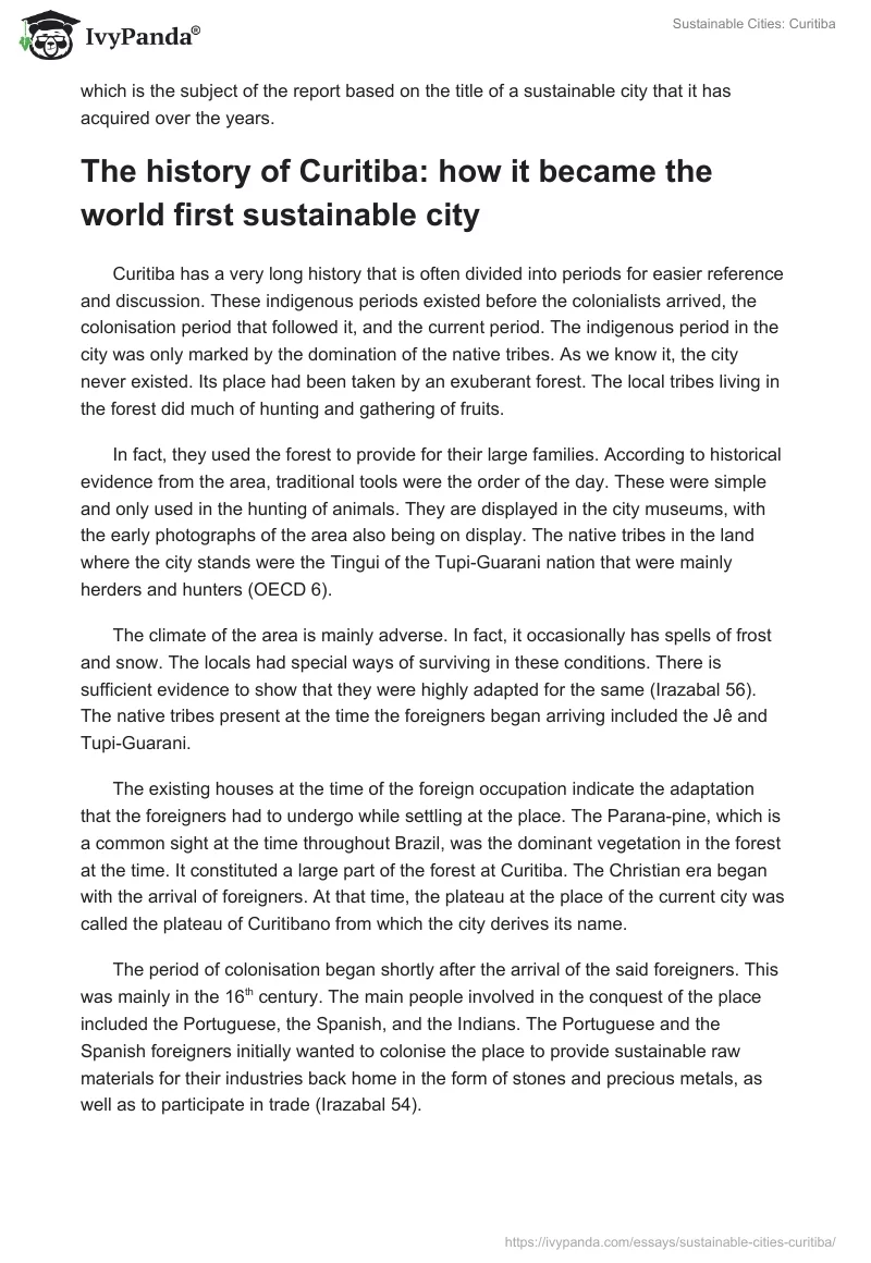 Sustainable Cities: Curitiba. Page 3