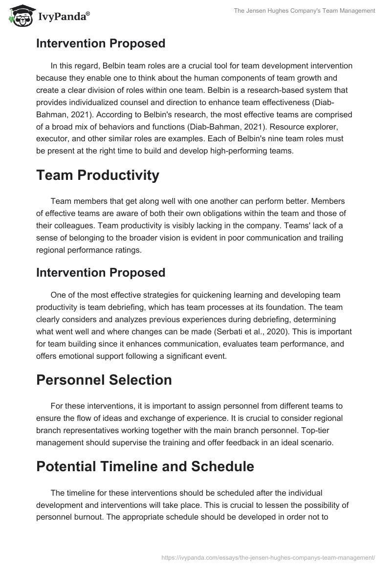 The Jensen Hughes Company's Team Management. Page 2