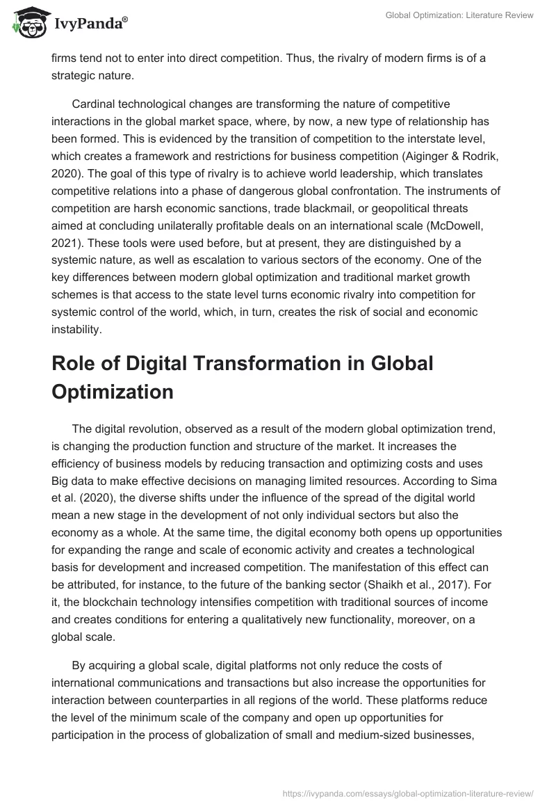 Global Optimization: Literature Review. Page 5