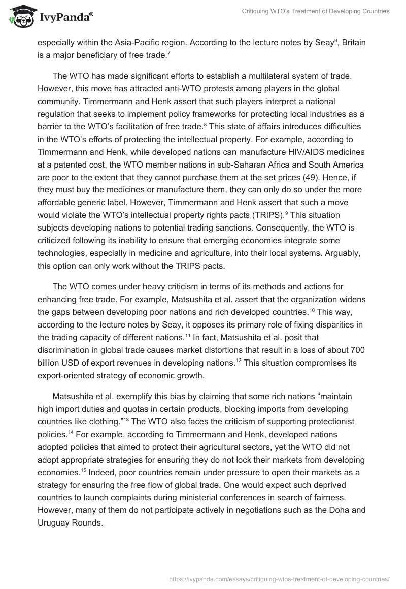 Critiquing WTO's Treatment of Developing Countries. Page 2