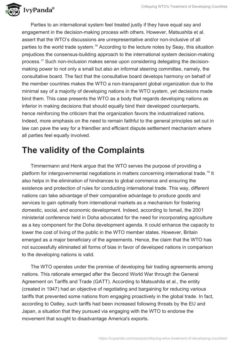 Critiquing WTO's Treatment of Developing Countries. Page 3