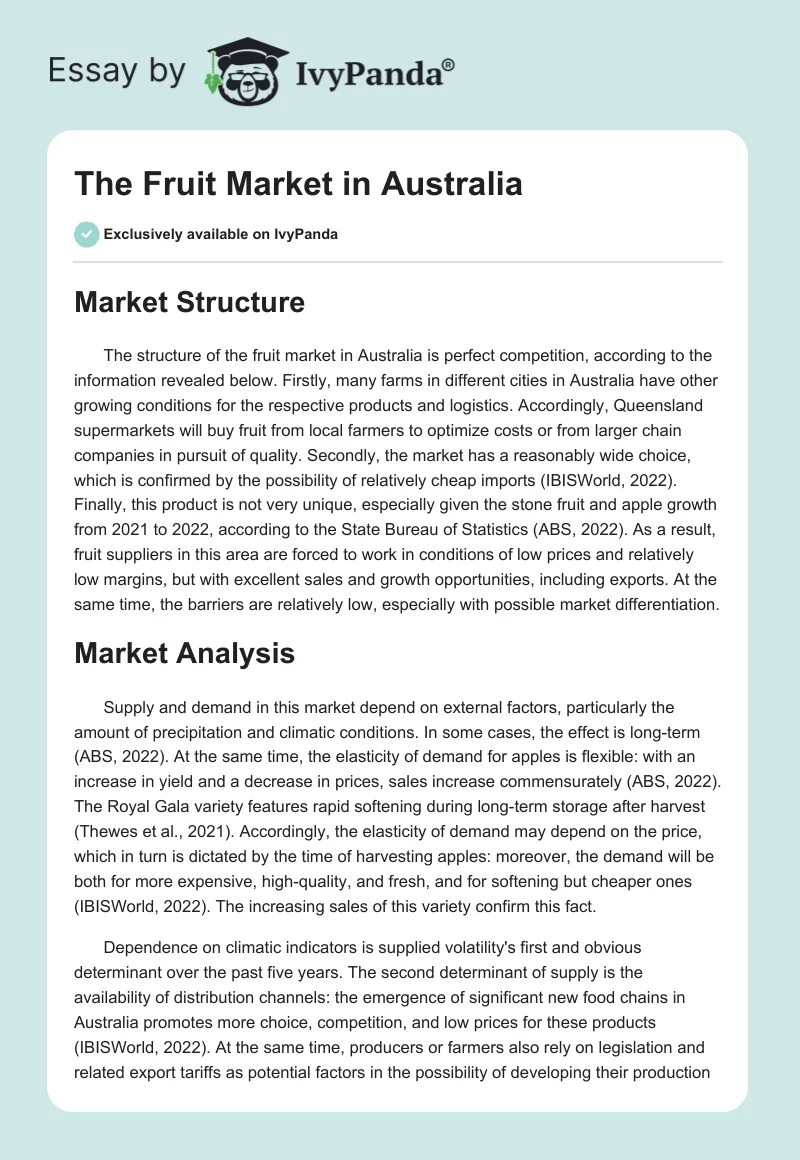 The Fruit Market in Australia. Page 1