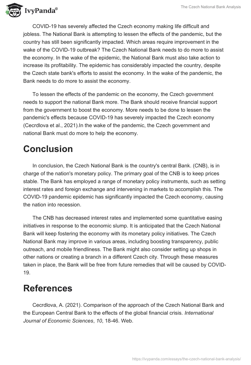 The Czech National Bank Analysis. Page 4