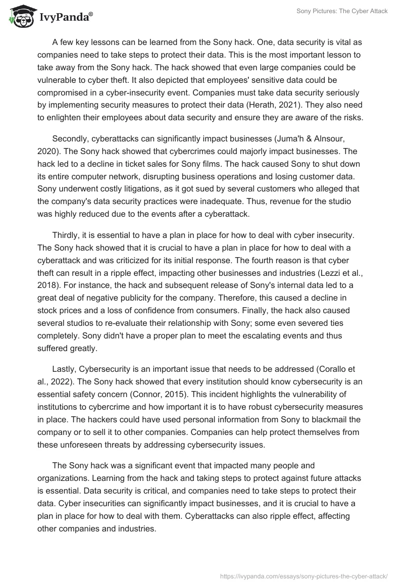 Sony Pictures: The Cyber Attack. Page 2