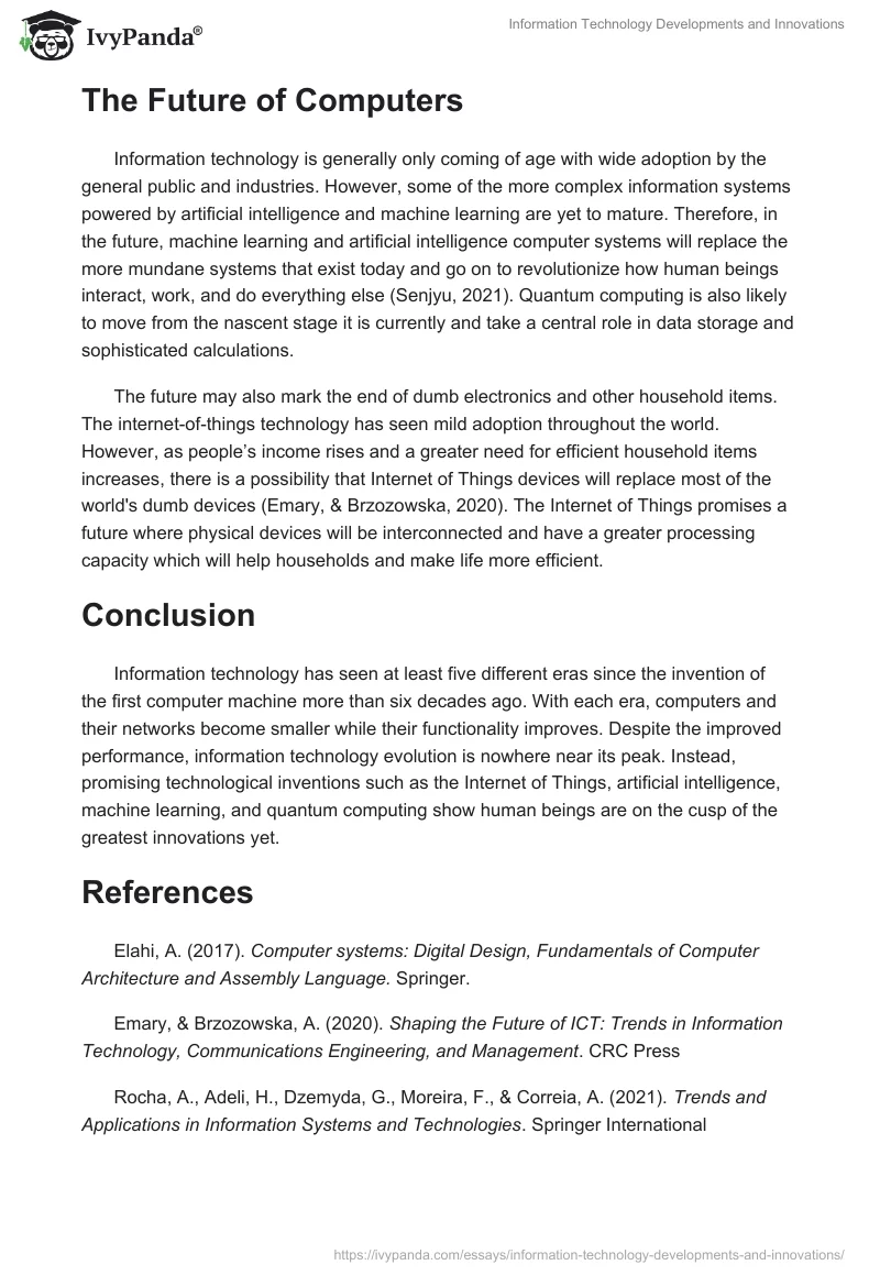Information Technology Developments and Innovations. Page 3