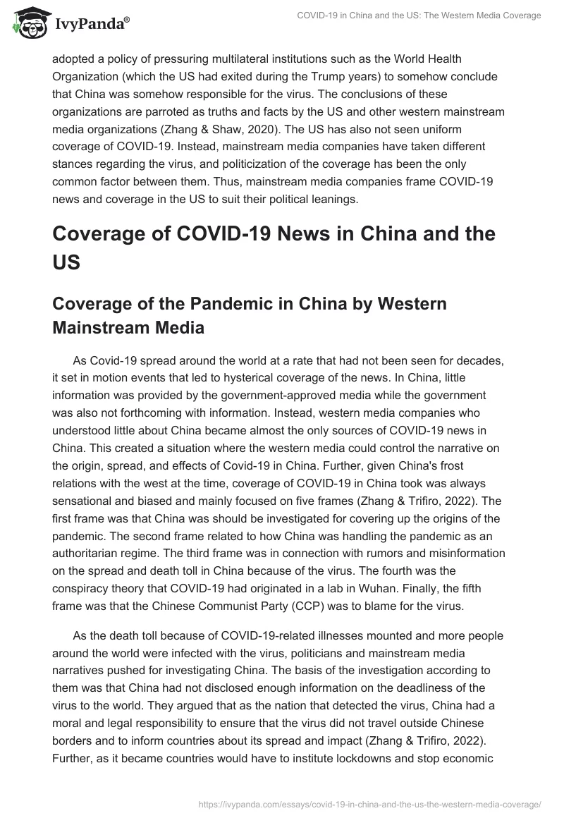 COVID-19 in China and the US: The Western Media Coverage. Page 3