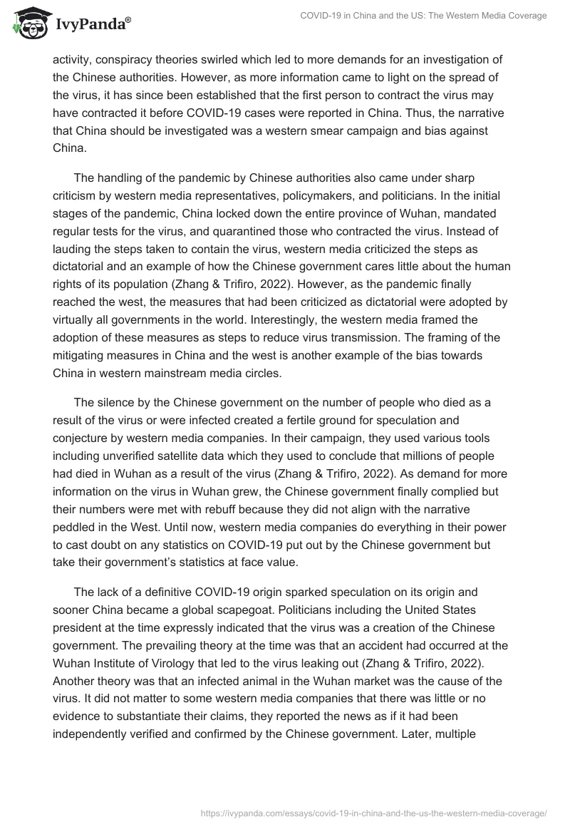 COVID-19 in China and the US: The Western Media Coverage. Page 4