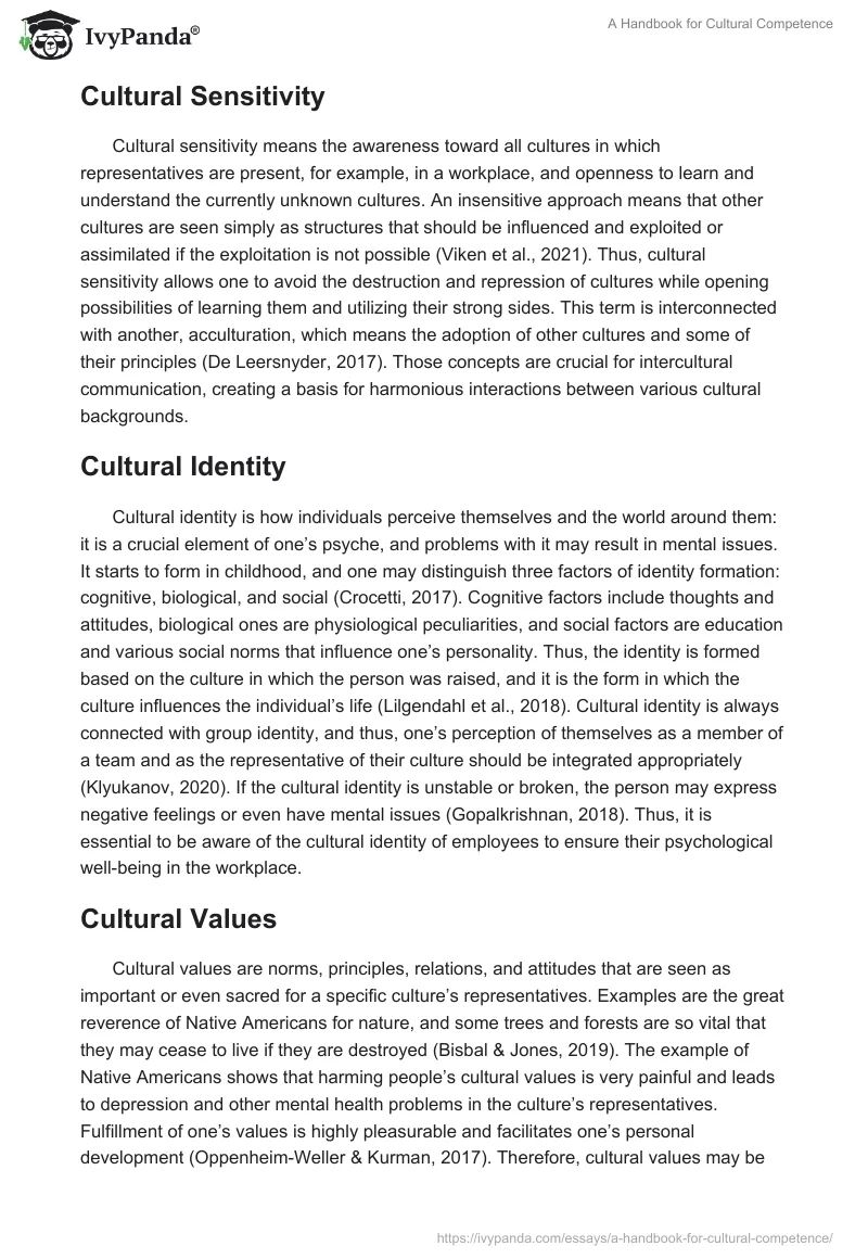 A Handbook for Cultural Competence. Page 2