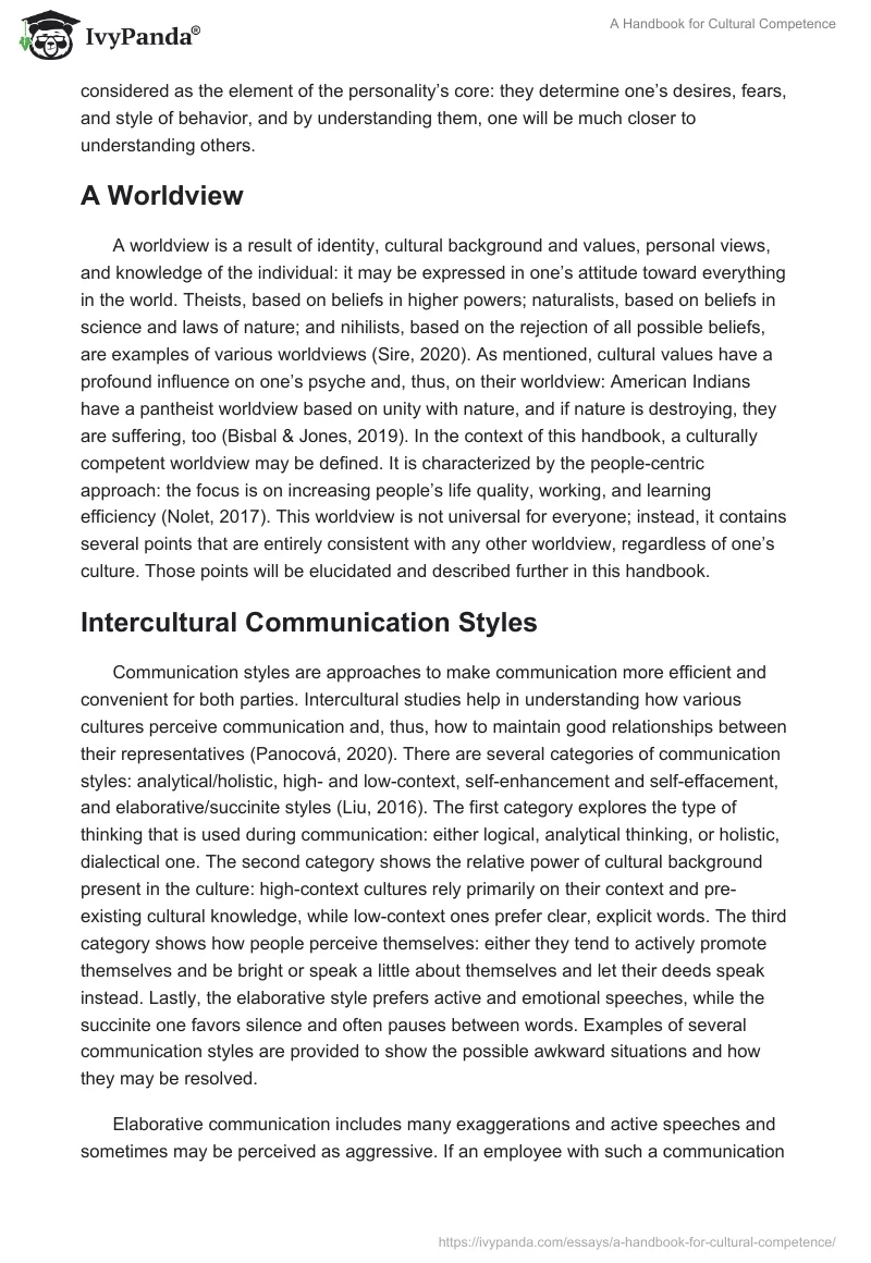 A Handbook for Cultural Competence. Page 3