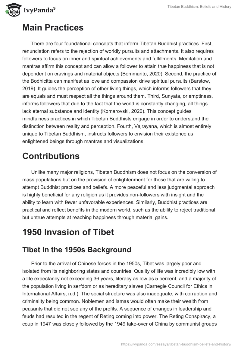 Tibetan Buddhism: Beliefs and History. Page 2