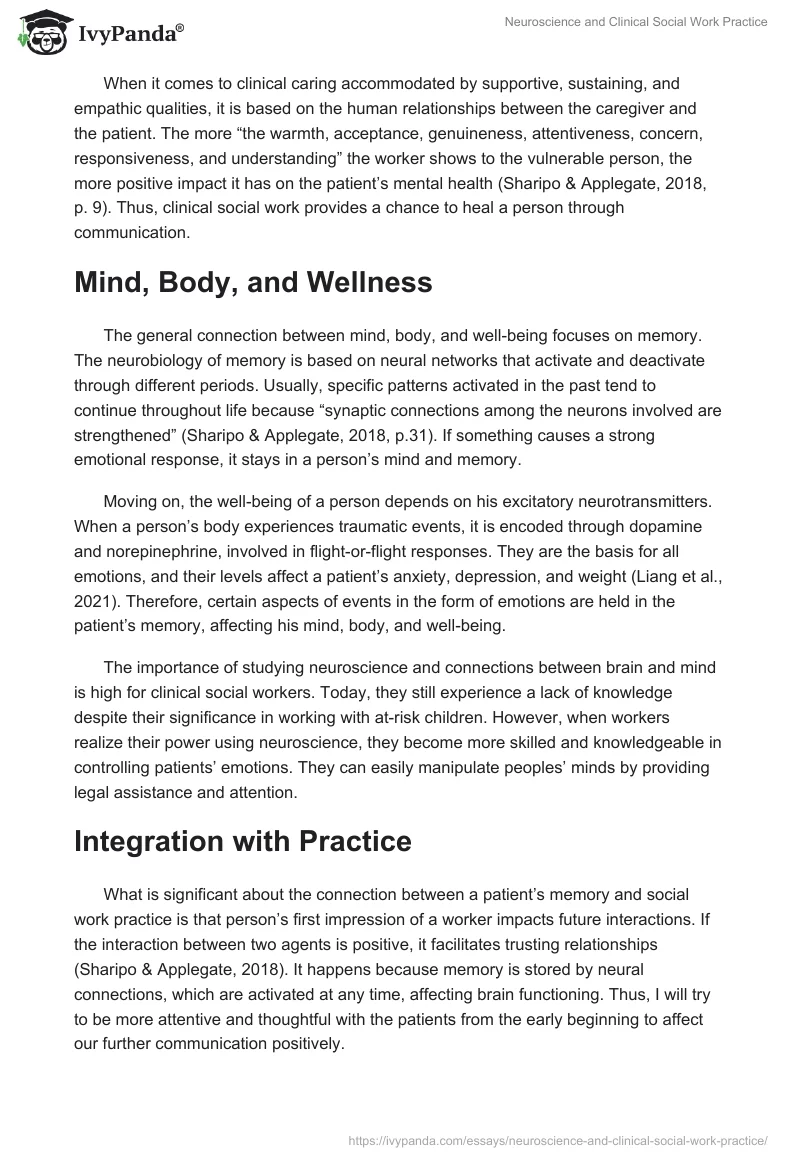 Neuroscience and Clinical Social Work Practice. Page 2