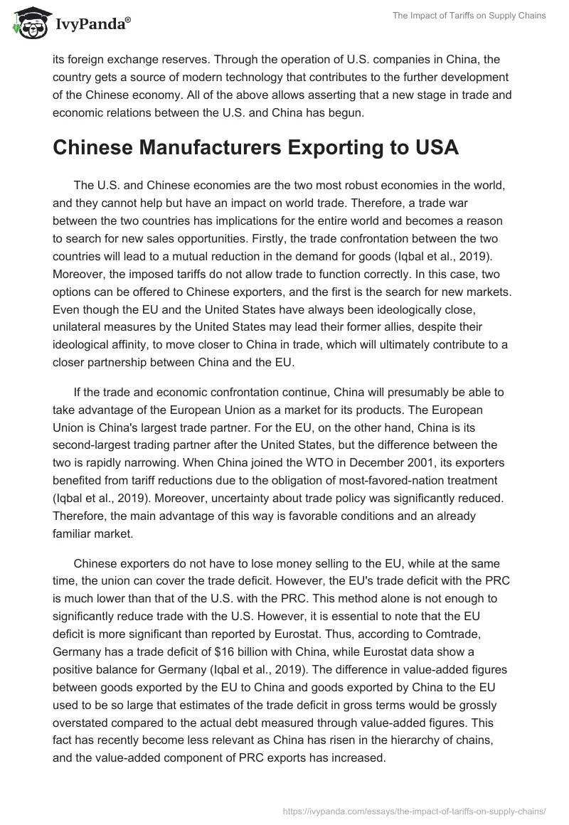 The Impact of Tariffs on Supply Chains. Page 3