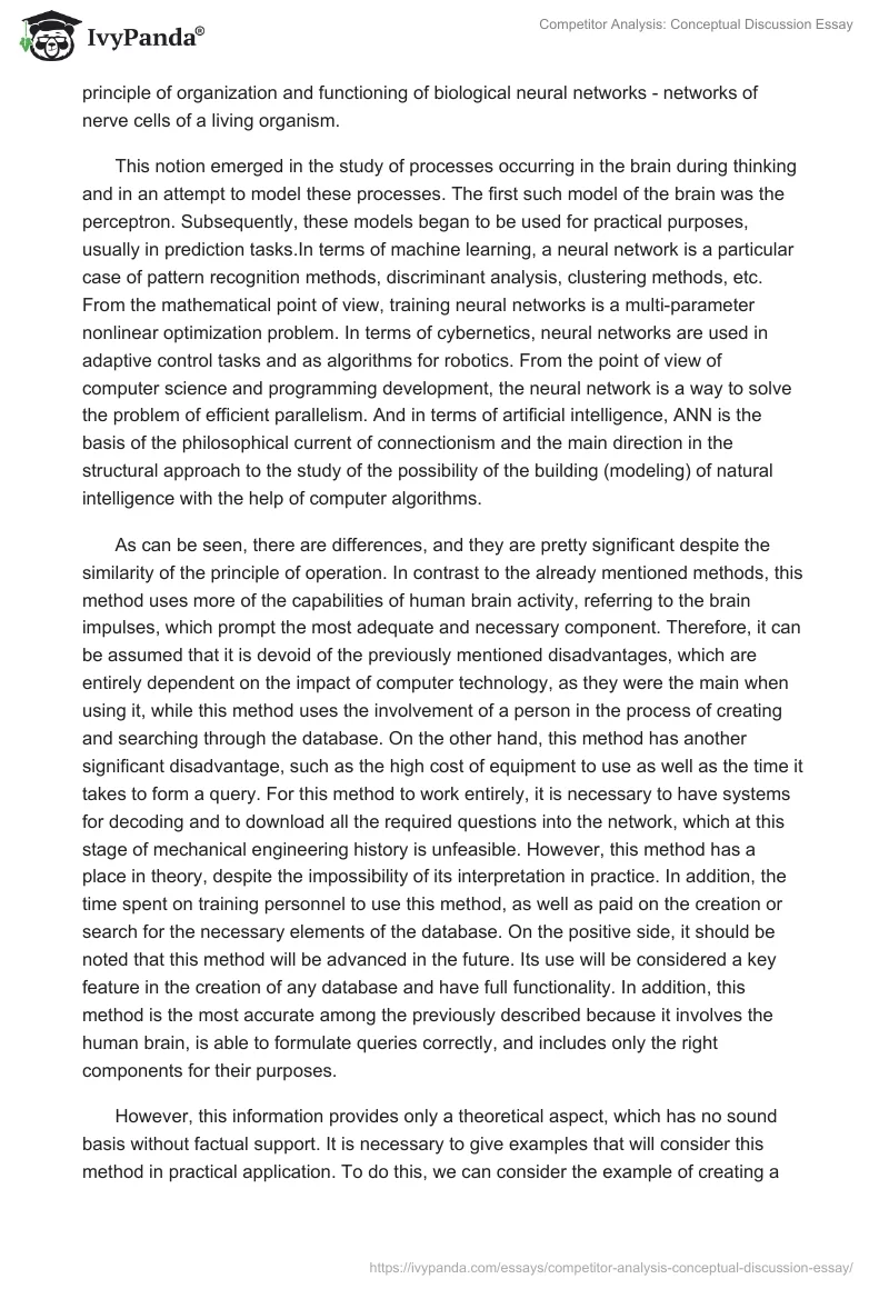 Competitor Analysis: Conceptual Discussion Essay. Page 5