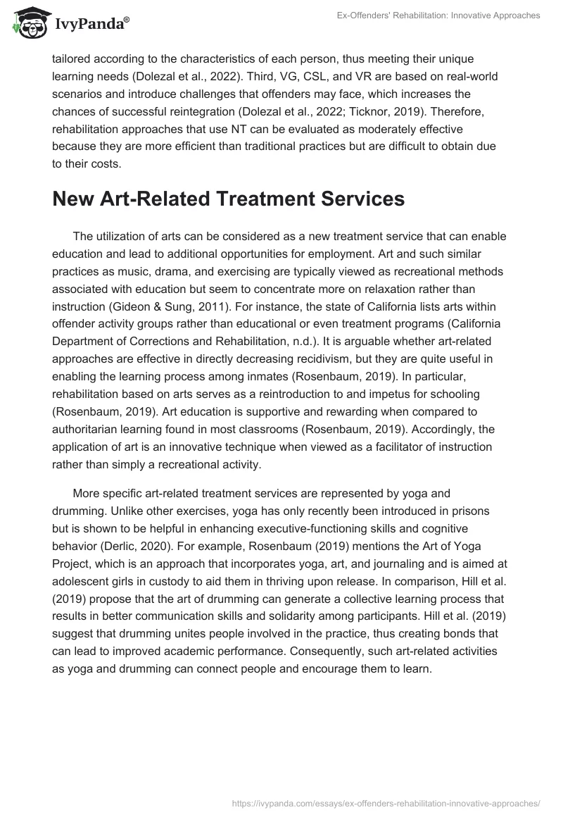 Ex-Offenders' Rehabilitation: Innovative Approaches. Page 5