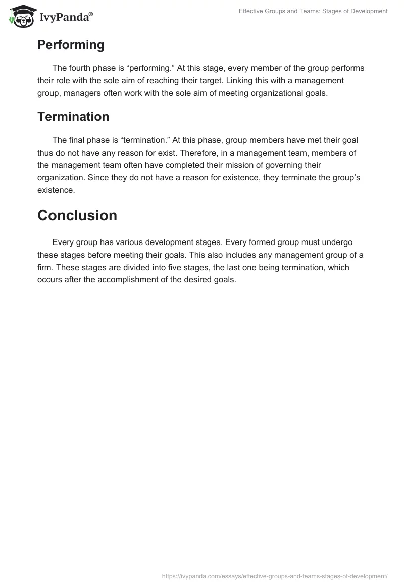 Effective Groups and Teams: Stages of Development. Page 2